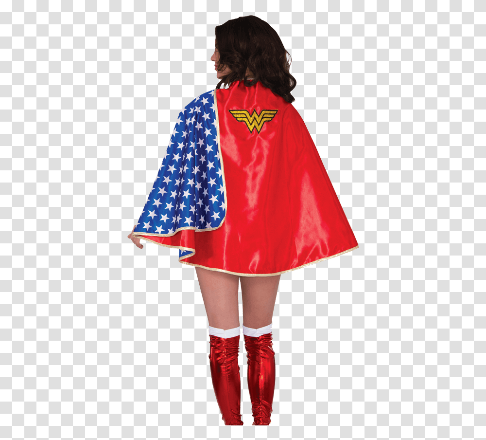 Red Cape Wonder Woman Cape, Apparel, Person, Human Transparent Png