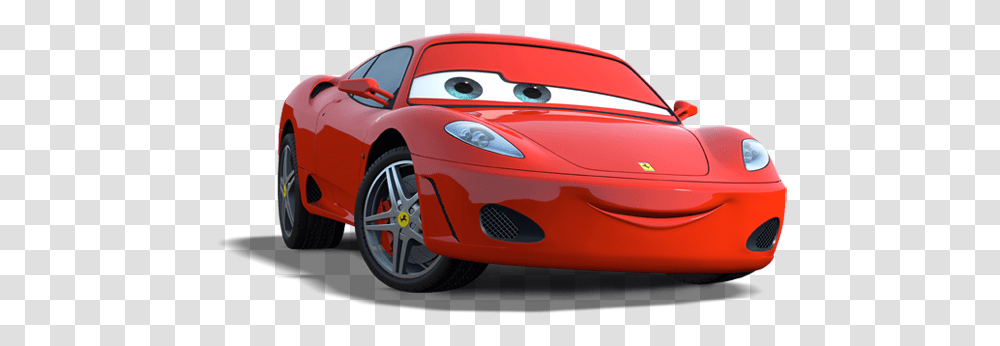 Red Car From The Movie Cars Ferrari Cars Disney, Vehicle, Transportation, Sports Car, Tire Transparent Png