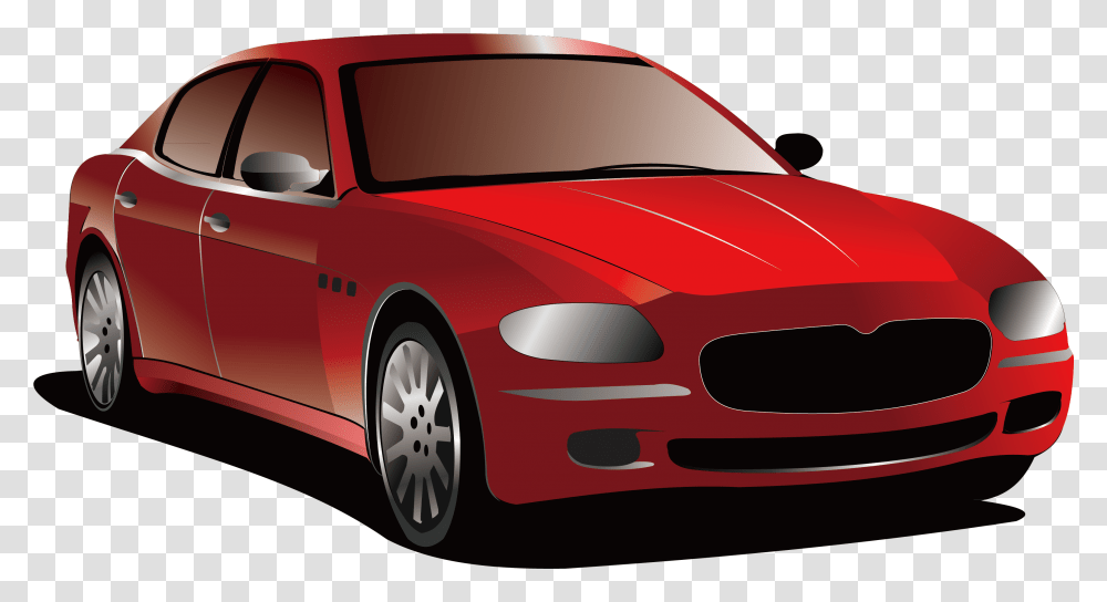 Red Car Vector Red Car Illustration, Sedan, Vehicle, Transportation, Automobile Transparent Png