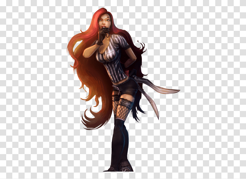 Red Card Katarina Skin Image League Of Legends Katarina Icon, Person, Costume Transparent Png