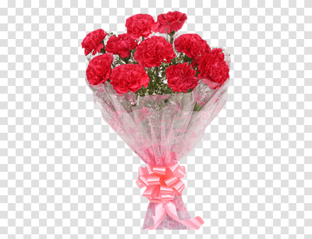 Red Carnation Bouquet Flower Buke For Gift, Plant, Blossom, Flower Arrangement, Flower Bouquet Transparent Png