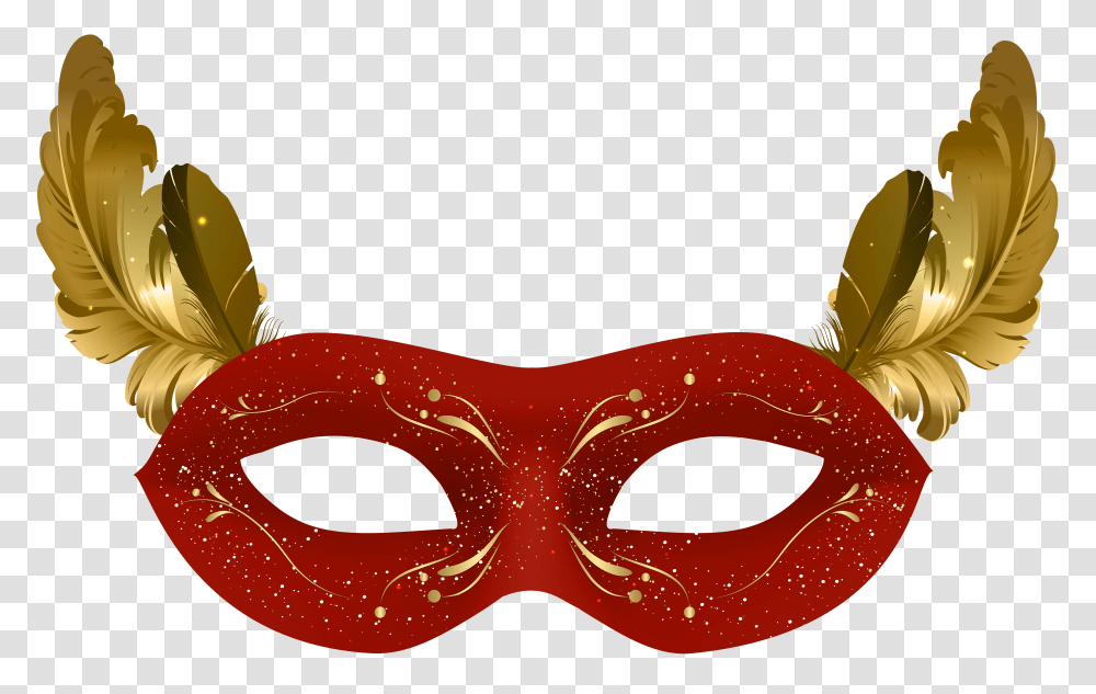 Red Carnival Mask Clip, Plant Transparent Png