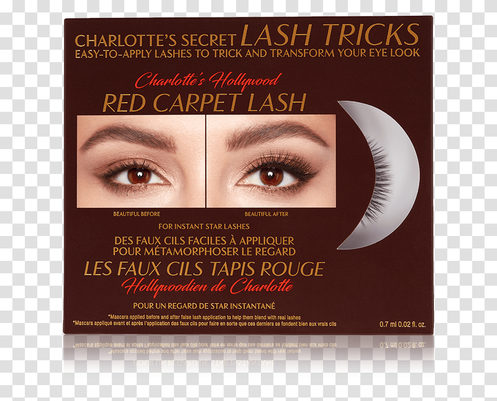 Red Carpet Eyelashes Packaging Charlotte Tilbury False Lashes, Flyer, Poster, Paper, Advertisement Transparent Png