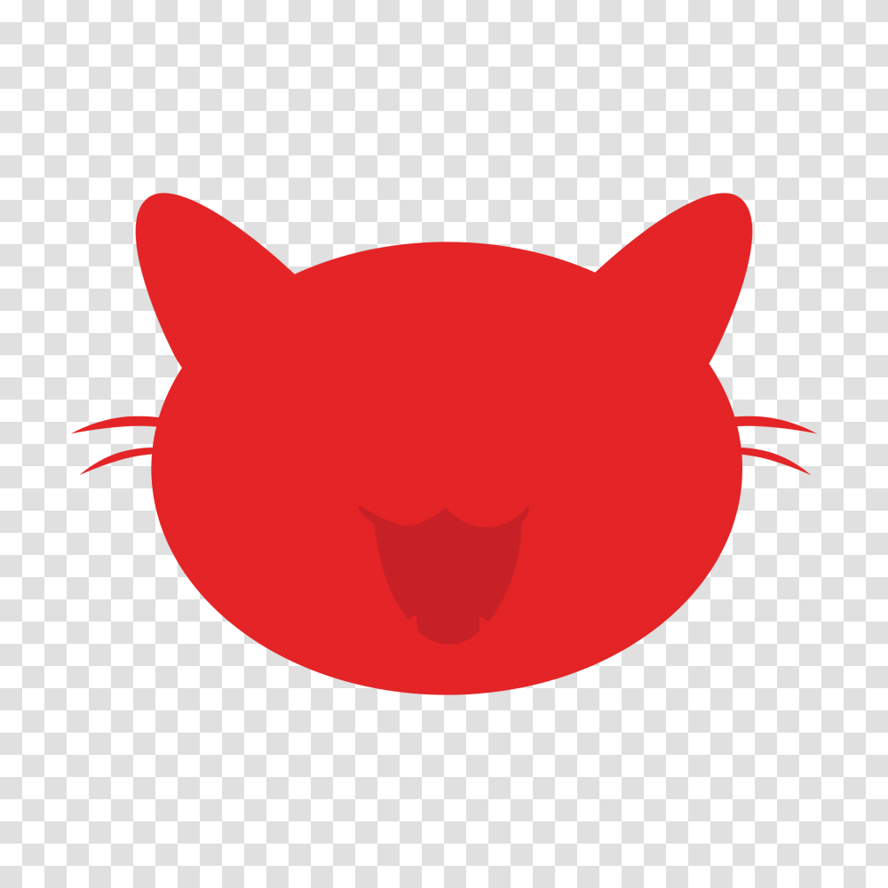 Red Cat Vector, Heart Transparent Png