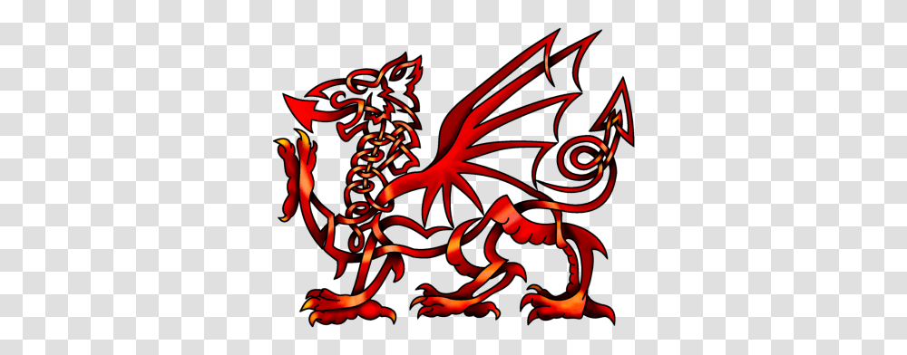 Red Celtic Knot Welsh Dragon Images Celtic Celtic Welsh Dragon Tattoo Transparent Png