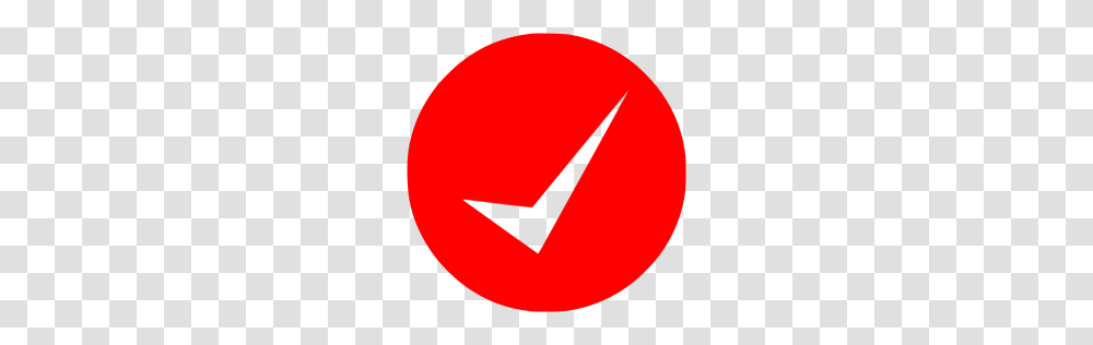 Red Check Mark Icon, Logo, Trademark Transparent Png