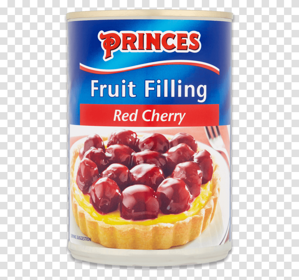 Red Cherry Fruit Filling Princes Fruit Filling Red Cherry, Plant, Food, Dessert, Ice Cream Transparent Png