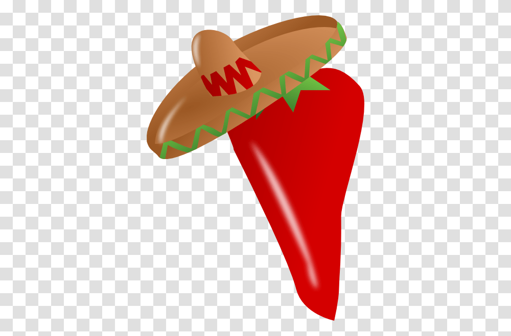 Red Chili Pepper Wearing A Sombrero Clip Art, Apparel, Hat, Hand Transparent Png