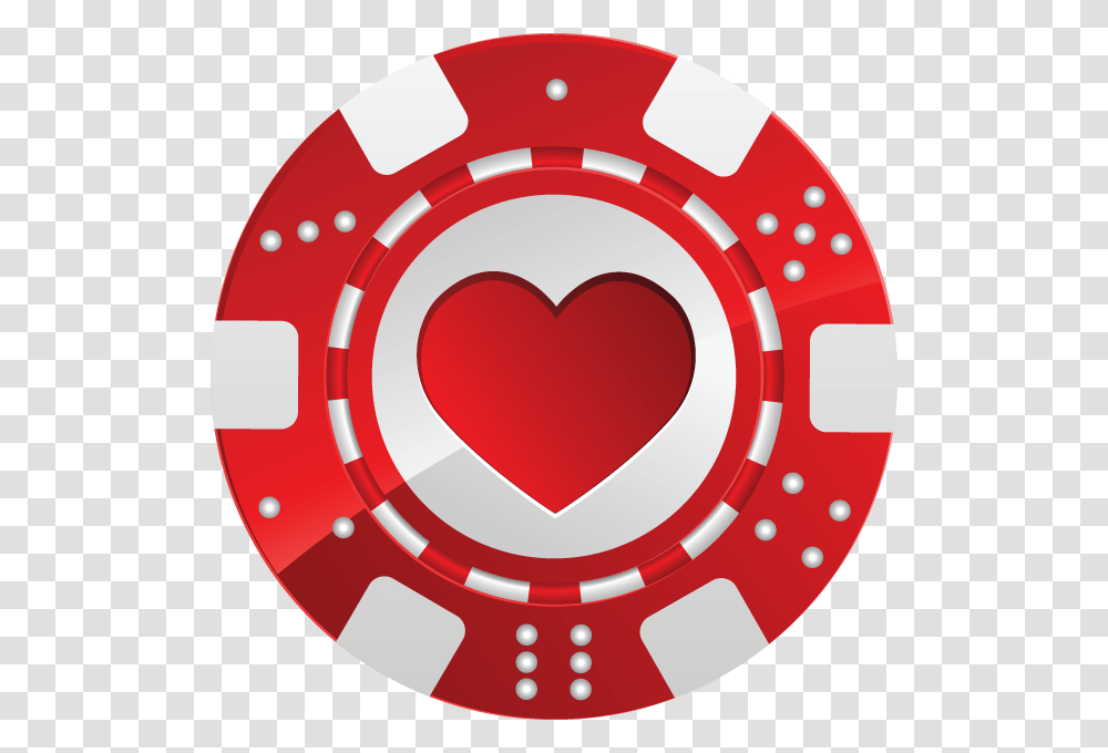 Red Chip Tournament Chip Background Poker, Game, Gambling, Heart Transparent Png