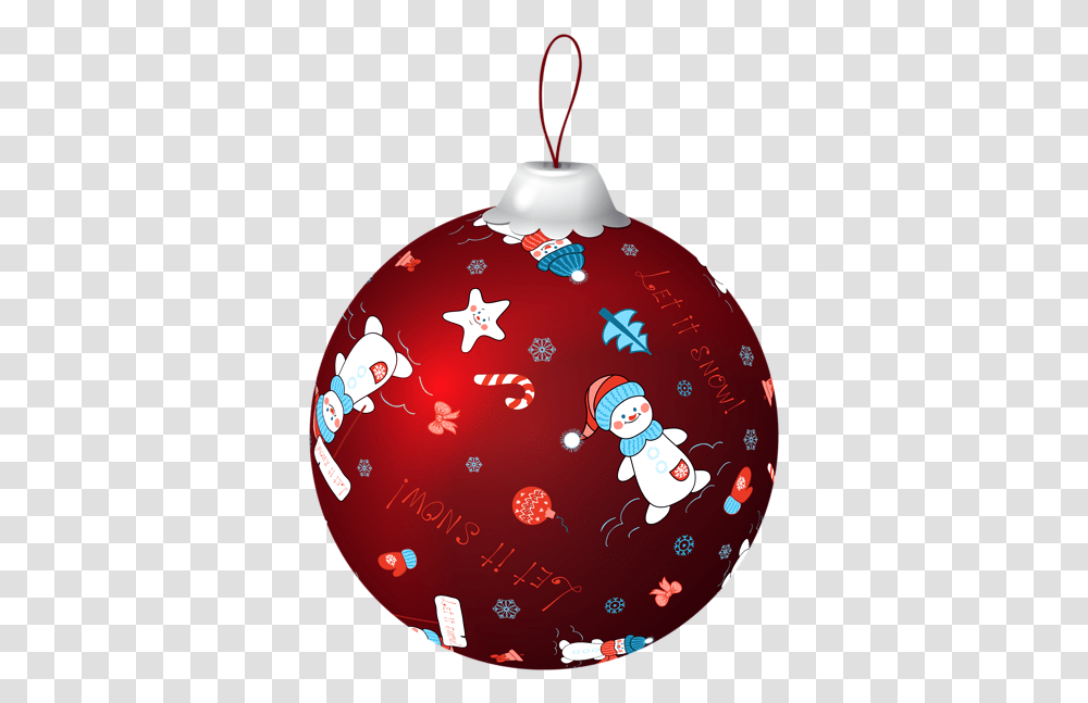 Red Christmas Ball With Snowman Clip Art Image Green Christmas Balls, Birthday Cake, Dessert, Food, Ornament Transparent Png