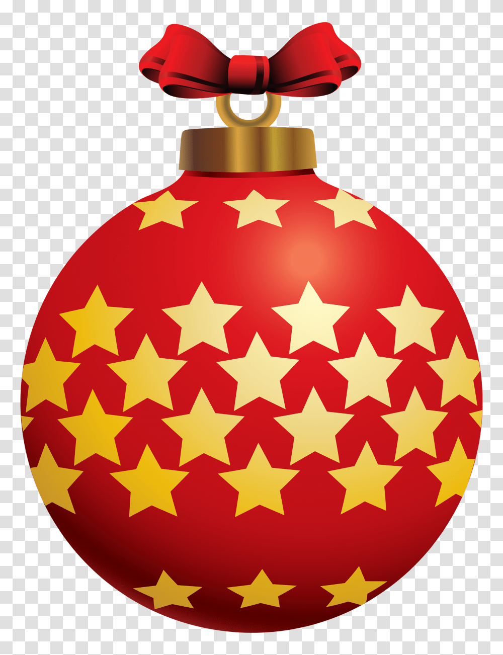 Red Christmas Ball With Stars Clipart, Rug, Envelope, Greeting Card, Mail Transparent Png