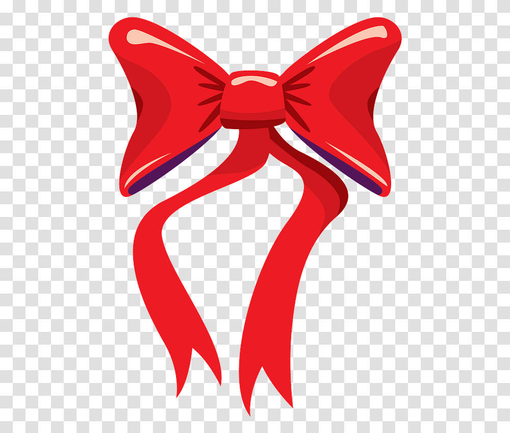 Red Christmas Bow Clipart Free Download Illustrator Bow Vector, Mouth Transparent Png