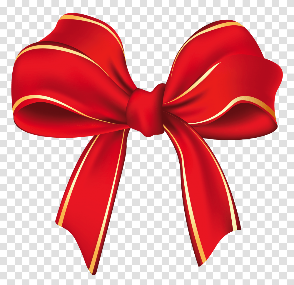 Red Christmas Bow Hd Christmas Bow, Tie, Accessories, Accessory, Necktie Transparent Png