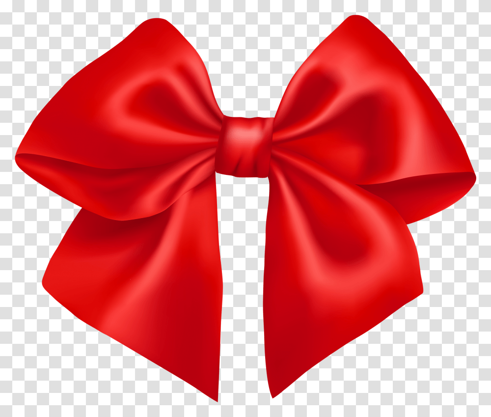 Red Christmas Bow Red Bow, Tie, Accessories, Accessory, Necktie Transparent Png