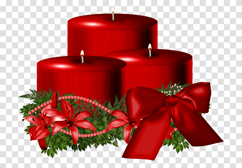 Red Christmas Candle Transparent Png