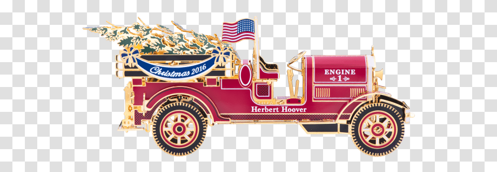 Red Christmas Car Background Image Arts 2016 White House Christmas Ornament, Fire Truck, Vehicle, Transportation, Flag Transparent Png