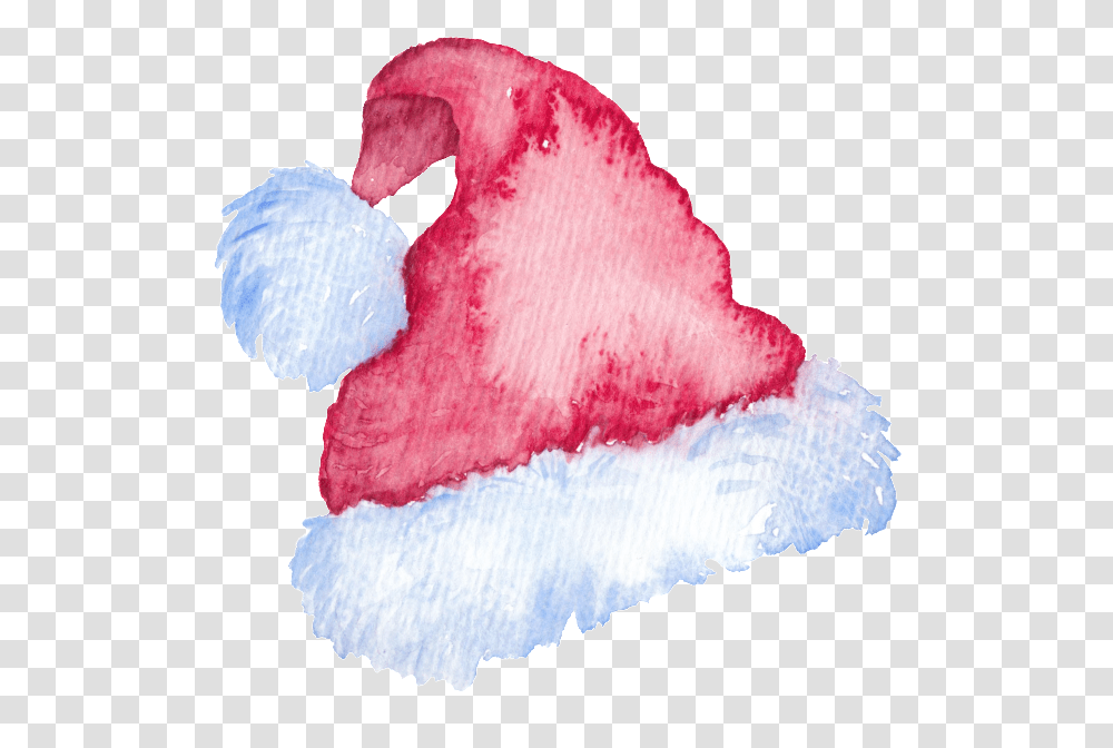 Red Christmas Hat Hand Painted Christmas Hat Christmas Pink, Flower, Plant, Blossom Transparent Png