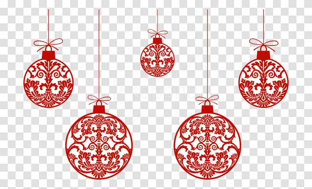 Red Christmas Ornament Clipart Christmas Decor, Tree, Plant, Christmas Tree, Pattern Transparent Png