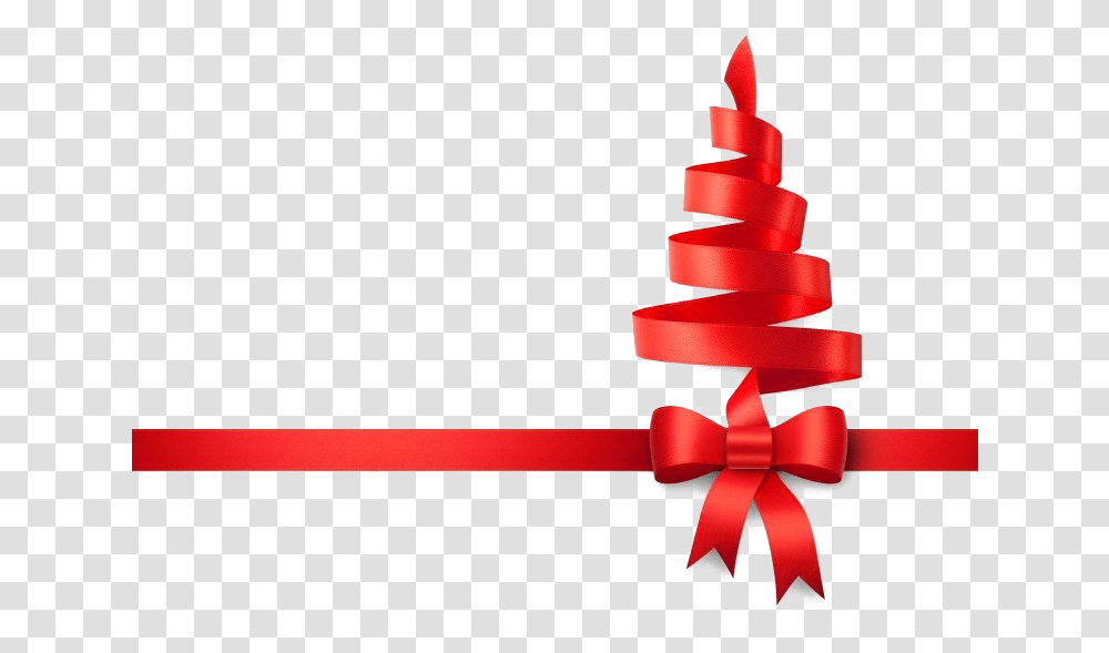 Red Christmas Ribbon Background Mart Email Signature Christmas Tree, Gift, Text Transparent Png