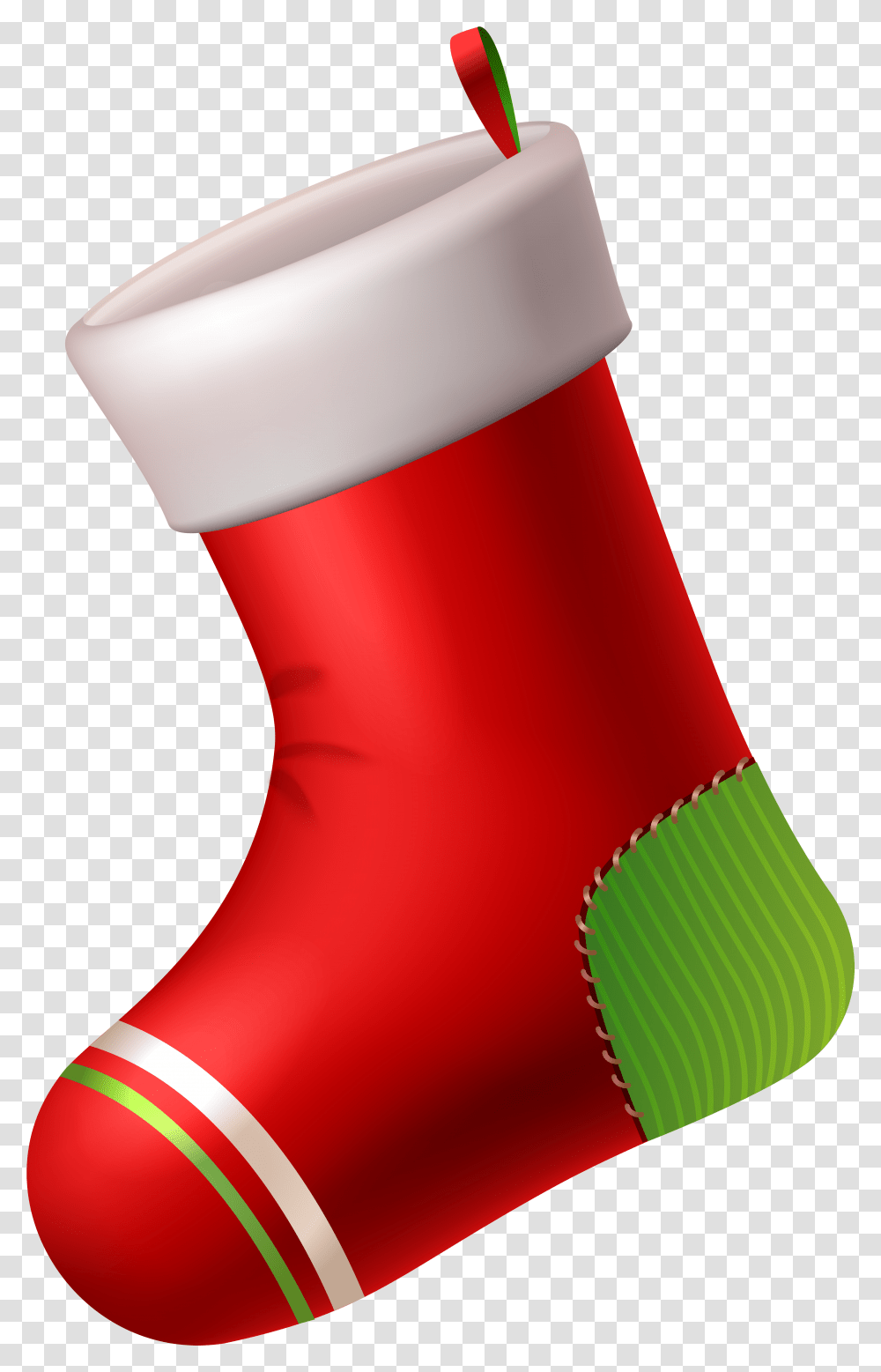 Red Christmas Stocking Clip Christmas Stocking, Gift, Lamp, Balloon Transparent Png