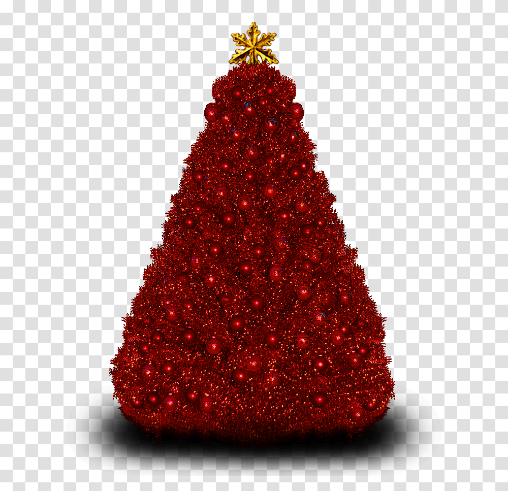 Red Christmas Tree 1 Image Christmas Day, Ornament, Plant Transparent Png