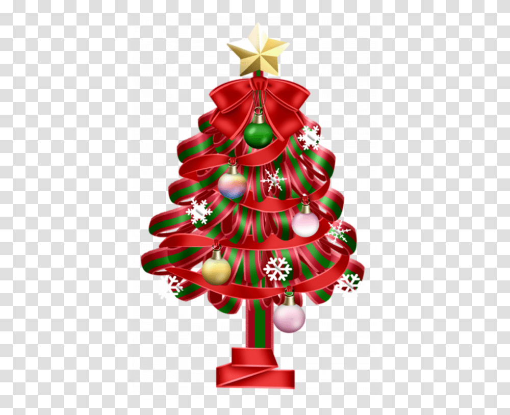 Red Christmas Tree Clipart, Plant, Ornament Transparent Png