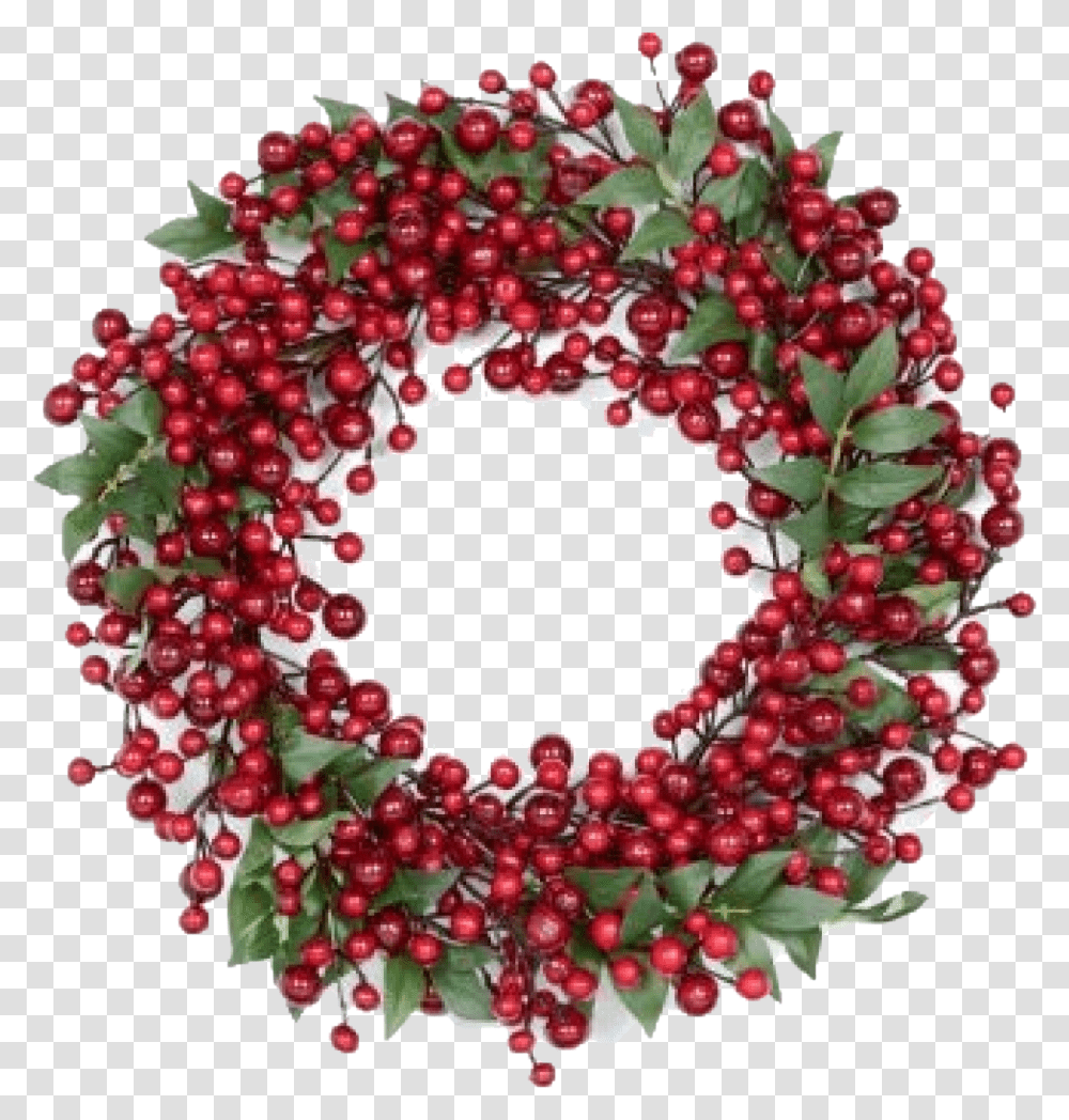 Red Christmas Wreath Image Red Christmas Wreath Transparent Png