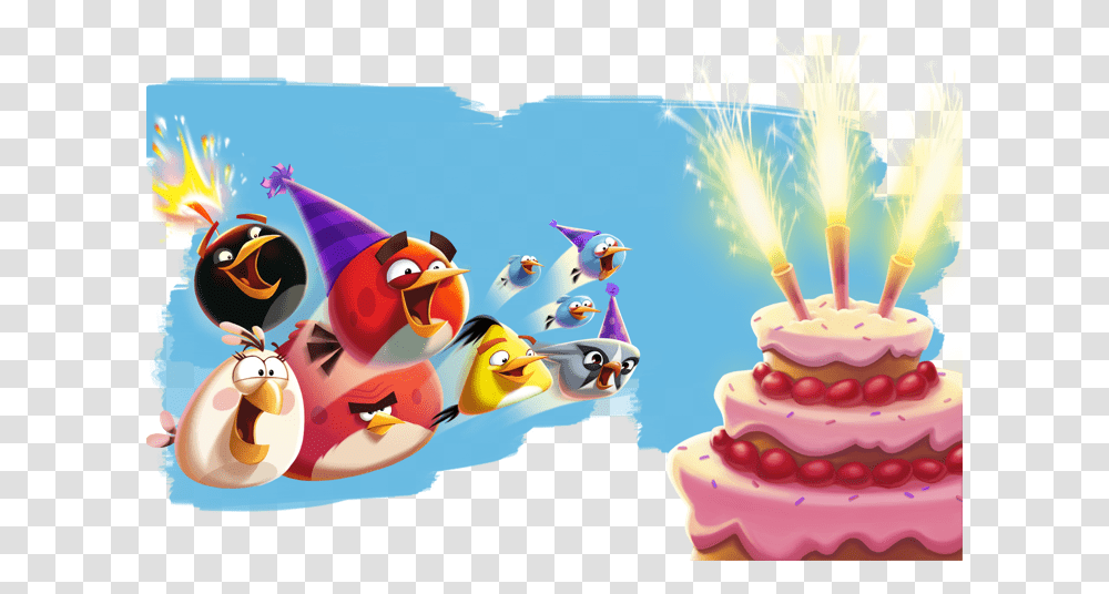 Red Chuck Bomb Terence Hal Bubbles Jay Jake Jim Matilda, Birthday Cake, Dessert, Food, Angry Birds Transparent Png