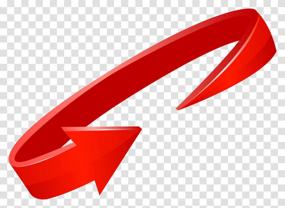 Red Circle Arrow Logo 3d Circular Arrow, Symbol, Trademark, Text, Weapon Transparent Png