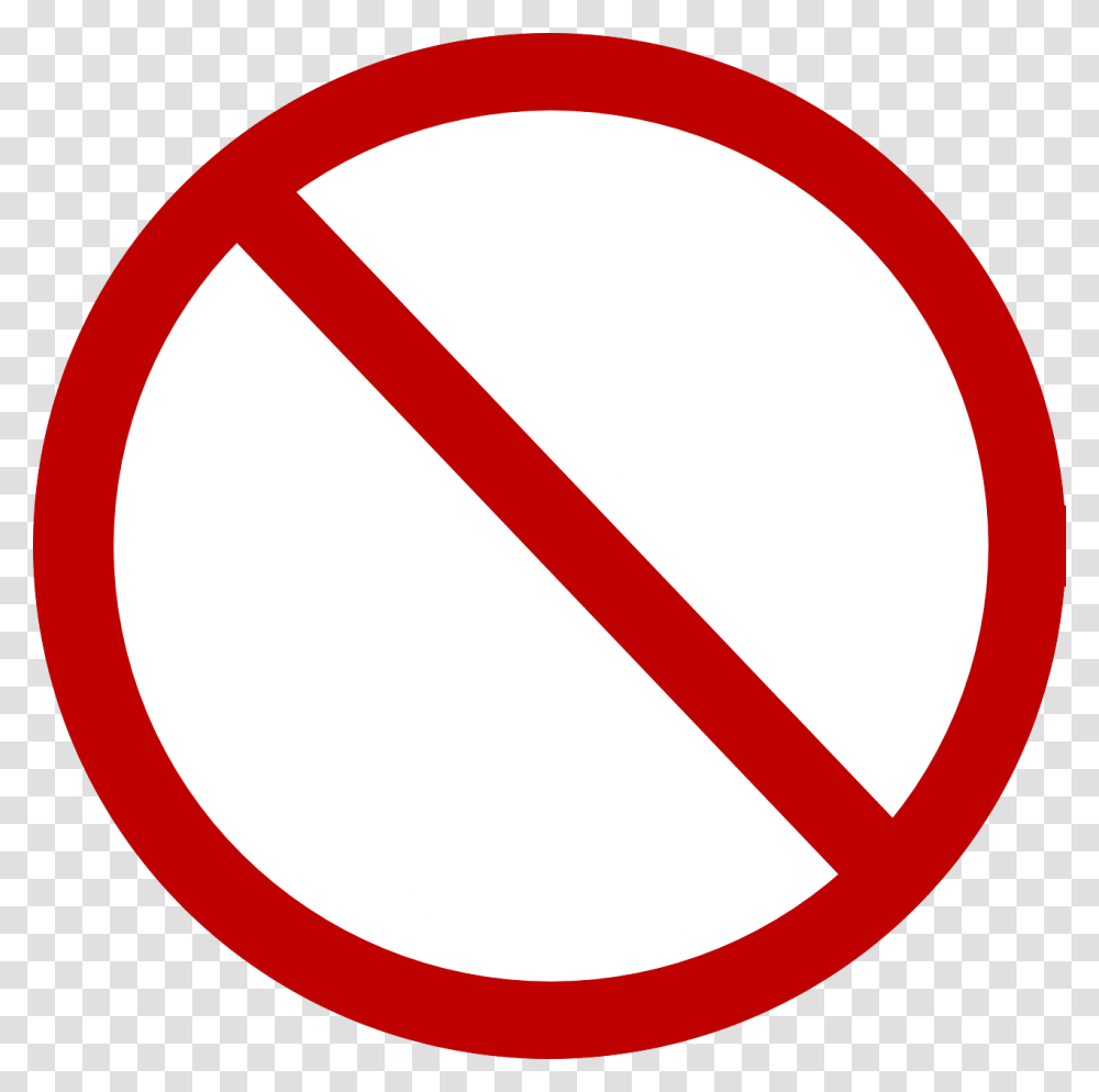 Red Circle Backslash No Symbol Prohibition Signs Red No Circle Clipart, Road Sign, Stopsign Transparent Png