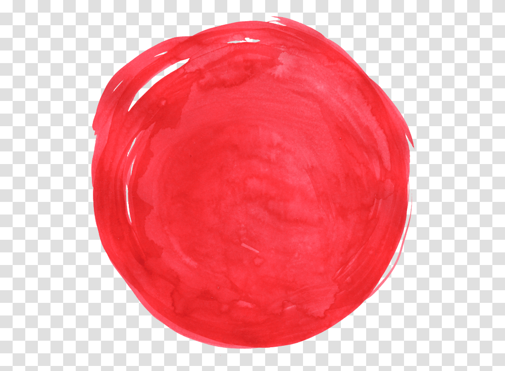 Red Circle Watercolor All Cricket Balls, Sphere, Apparel, Helmet Transparent Png