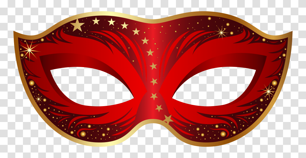 Red Clipart Masquerade, Mask Transparent Png