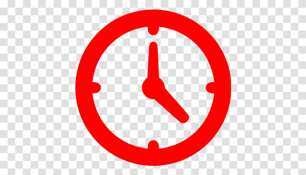 Red Clock Icon Icon, Analog Clock, Gauge, Symbol Transparent Png