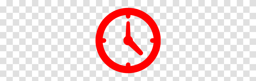 Red Clock Icon, Logo, Trademark Transparent Png