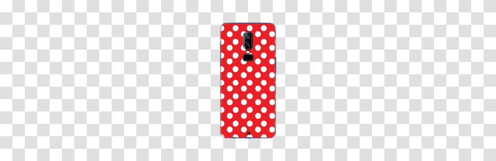 Red Color With White Polka Dots Slim Back Cover For Oneplus, Texture Transparent Png