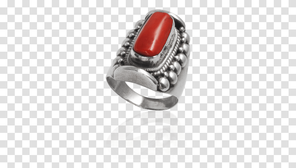 Red Coral Silver Tibetan Ring Gemstone, Jewelry, Accessories, Accessory, Pearl Transparent Png