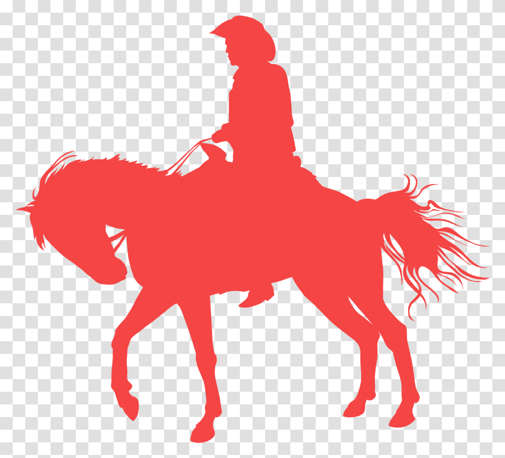 Red Cowboy Silhouette, Person, Human Transparent Png