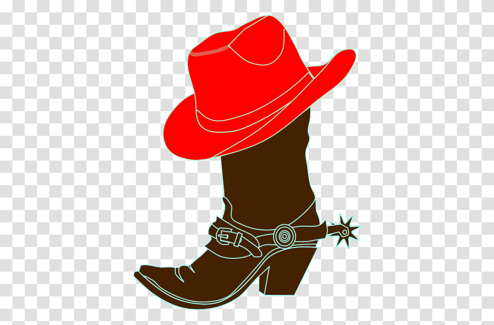 Red Cowgirl Hat And Boot Clip Art Red Hat Ladies, Apparel, Cowboy Hat, Footwear Transparent Png