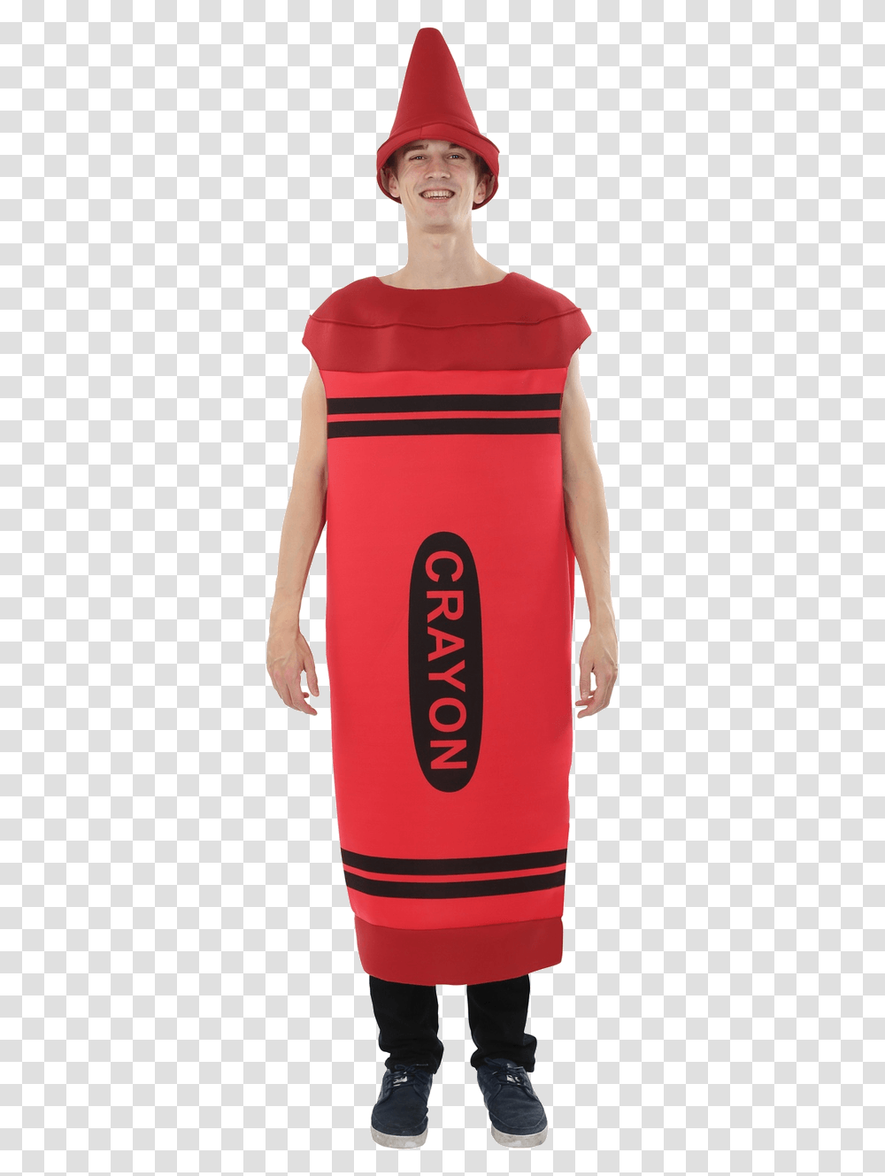 Red Crayon Adult Costume, Person, Human, Apparel Transparent Png