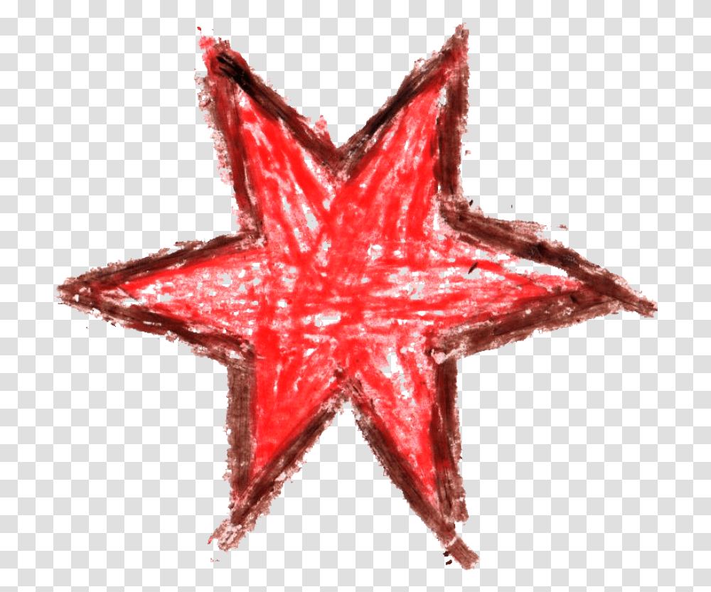 Red Crayon Crayon Star Cartoon Jingfm Crayon Drawings, Symbol, Star Symbol, Sea Life, Animal Transparent Png