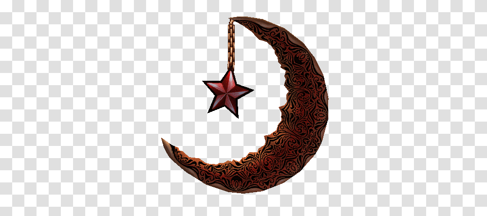Red Crescent Moon, Star Symbol Transparent Png
