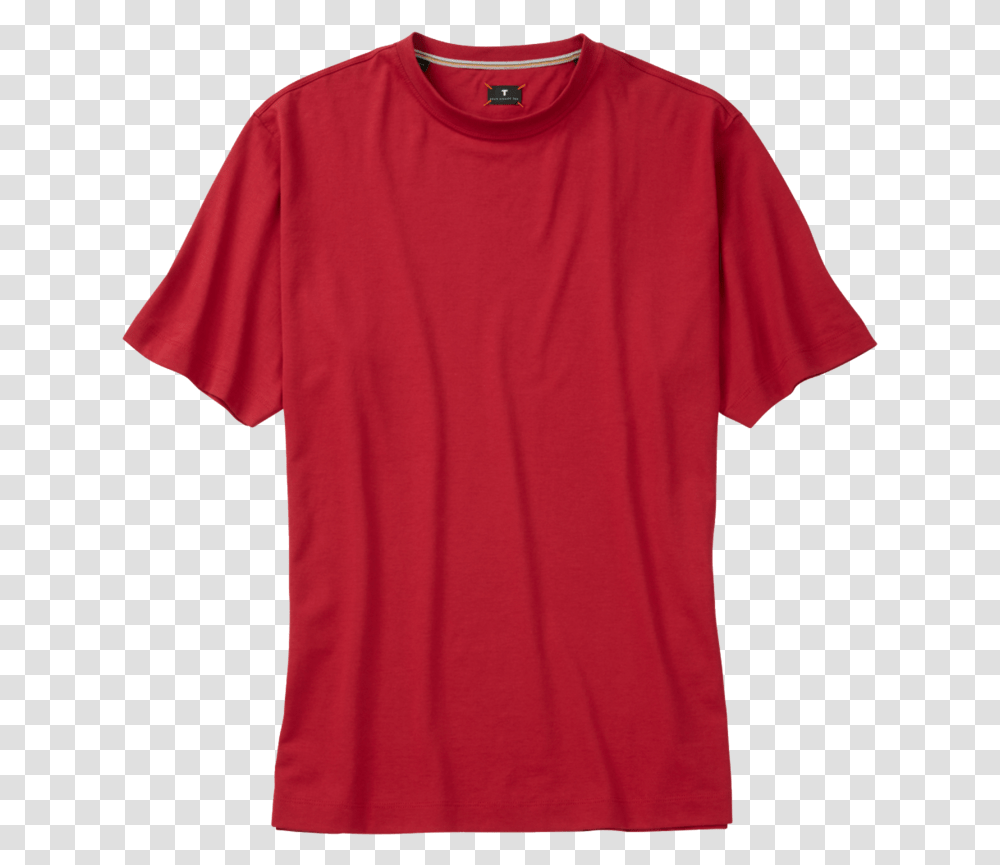 Red Crew Neck Tee Shirt T Shirt, Apparel, Sleeve, T-Shirt Transparent Png