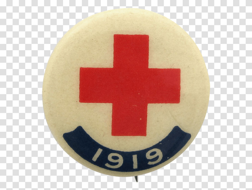 Red Cross 1919 Cause Button Museum Emblem, Logo, Trademark, First Aid Transparent Png