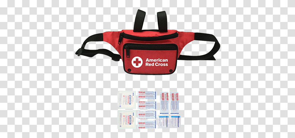 Red Cross 3 Pocket Lifeguard First Aid Hip Pack Fanny Pack, Bandage, Logo, Symbol Transparent Png