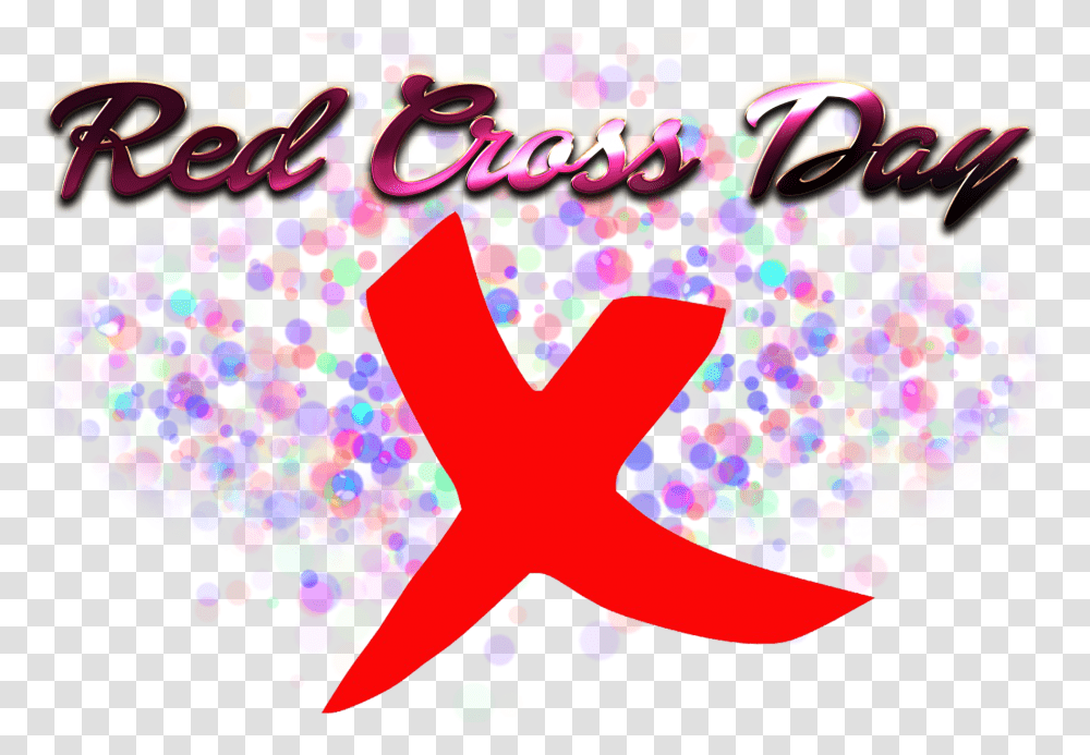 Red Cross Day Photo Olive Name, Confetti, Paper Transparent Png