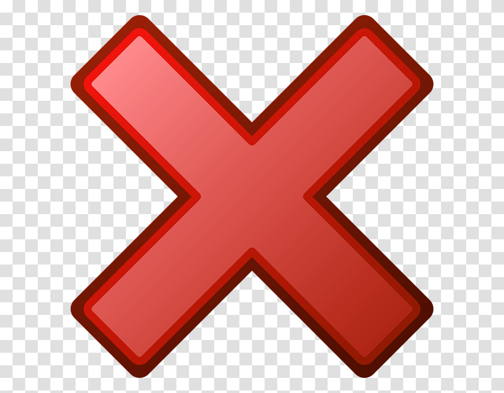 Red Cross Error Crossed Wrong Incorrect Marking Cross Clip Art, Logo, Trademark, First Aid Transparent Png