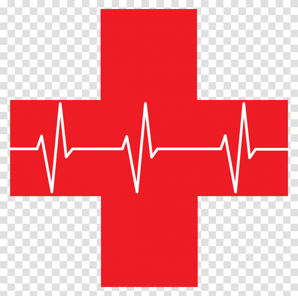 Red Cross First Aid Icon Optimized, Logo, Trademark, Arrow Transparent Png