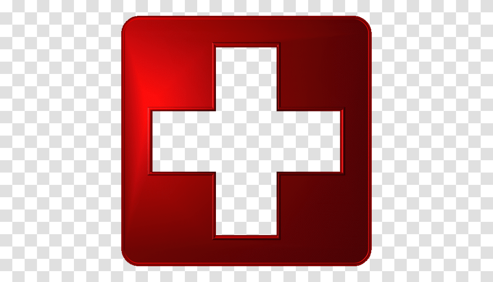 Red Cross Symbol In Red Outline Clipart Image, First Aid, Logo, Trademark, Mailbox Transparent Png