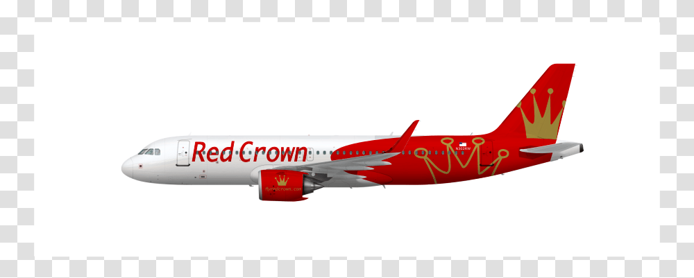 Red Crown Airbus A320neo Boeing 737 Next Generation, Airplane, Aircraft, Vehicle, Transportation Transparent Png