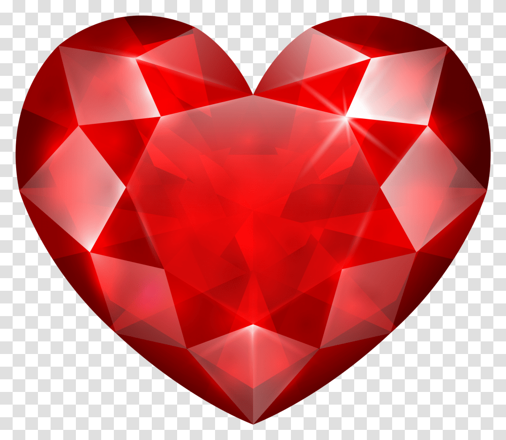 Red Crystal Heart Clip Art Image Background, Gemstone, Jewelry, Accessories, Accessory Transparent Png